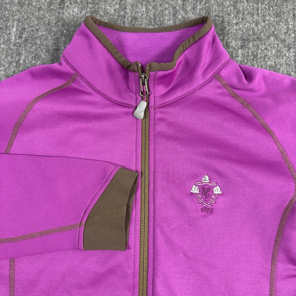 Peter Millar Women's M Element 4 Full Zip Golf Jacket Fuchsia Stretch Warmth